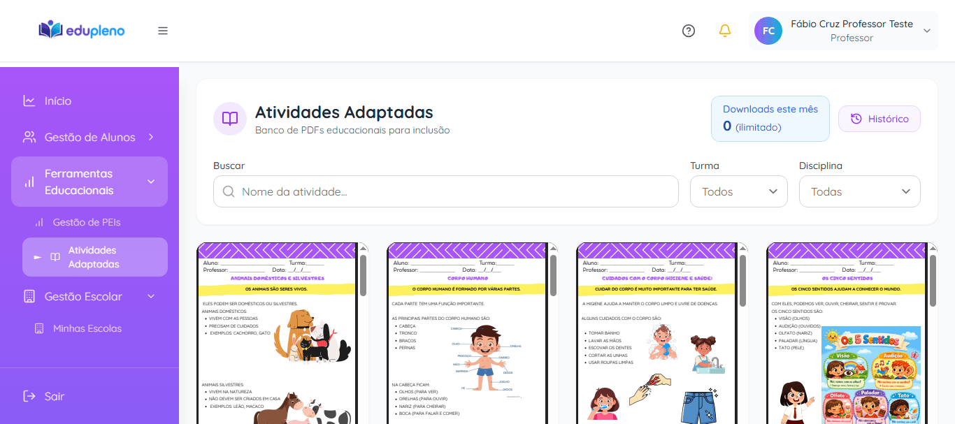 Edupleno Escola — captura 1